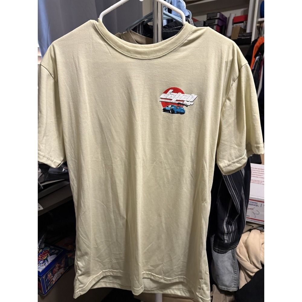 Legend Tuned In Tokyo Men Size Large T Shirt Beige Short Sleeve‎ Crewneck